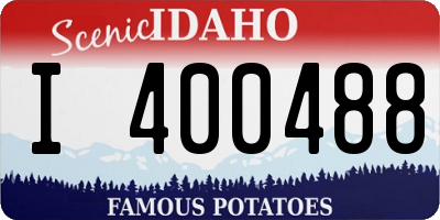ID license plate I400488