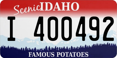 ID license plate I400492