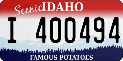 ID license plate I400494