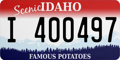 ID license plate I400497