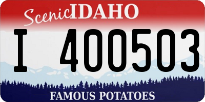 ID license plate I400503