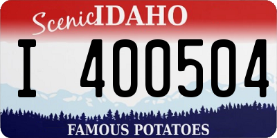 ID license plate I400504