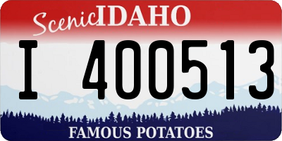 ID license plate I400513
