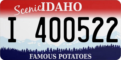 ID license plate I400522