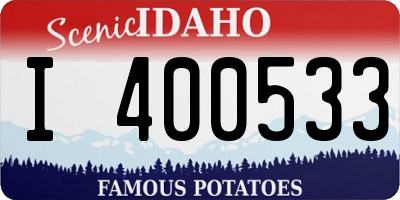 ID license plate I400533