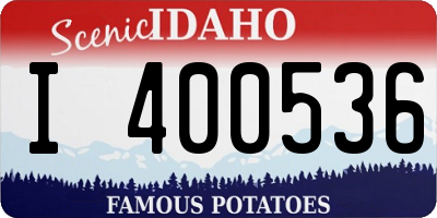 ID license plate I400536