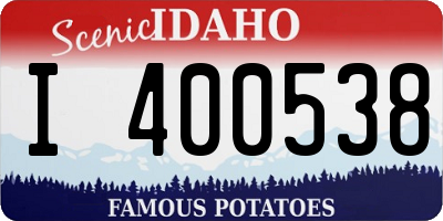 ID license plate I400538