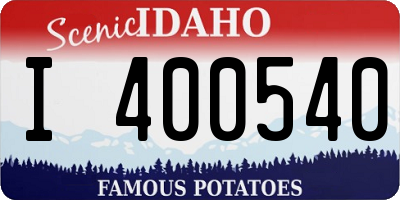 ID license plate I400540