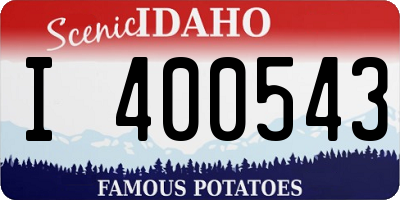 ID license plate I400543