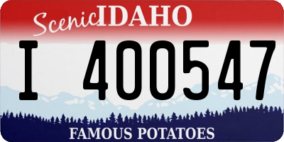 ID license plate I400547