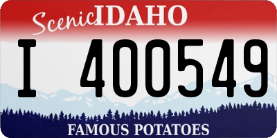 ID license plate I400549
