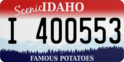 ID license plate I400553