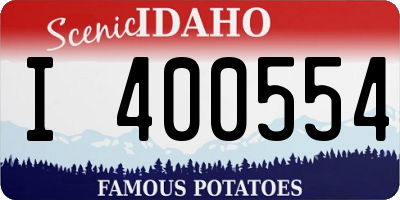 ID license plate I400554