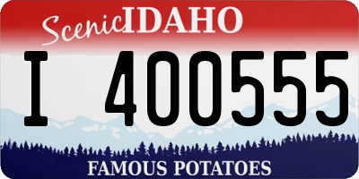 ID license plate I400555
