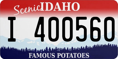ID license plate I400560