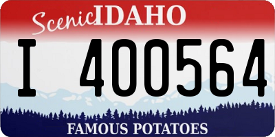 ID license plate I400564