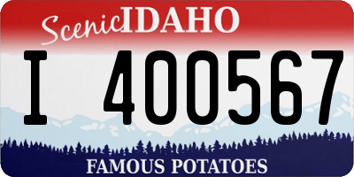 ID license plate I400567