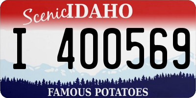 ID license plate I400569