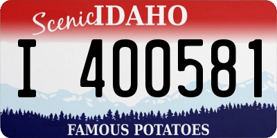 ID license plate I400581