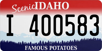 ID license plate I400583