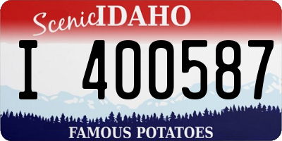 ID license plate I400587
