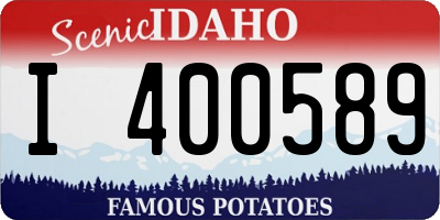 ID license plate I400589