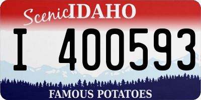 ID license plate I400593