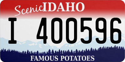 ID license plate I400596