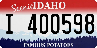 ID license plate I400598