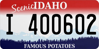 ID license plate I400602