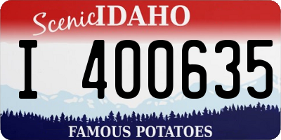ID license plate I400635
