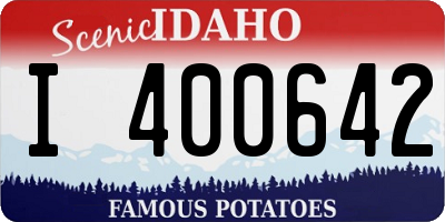 ID license plate I400642