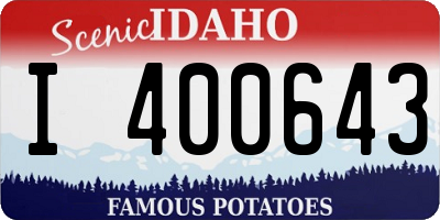 ID license plate I400643