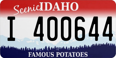 ID license plate I400644