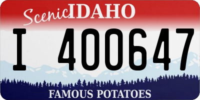 ID license plate I400647