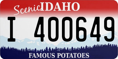 ID license plate I400649