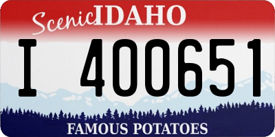 ID license plate I400651