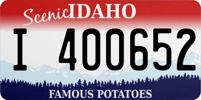 ID license plate I400652