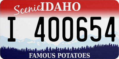 ID license plate I400654