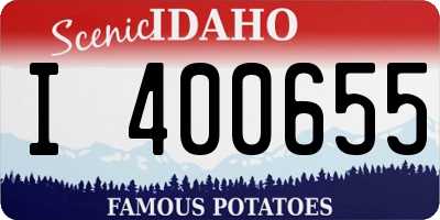 ID license plate I400655