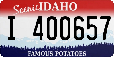 ID license plate I400657