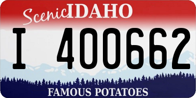 ID license plate I400662