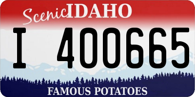ID license plate I400665