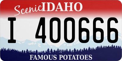 ID license plate I400666