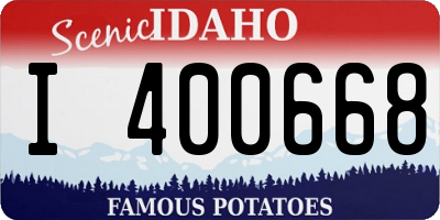 ID license plate I400668