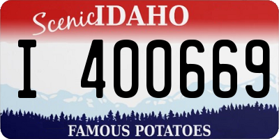 ID license plate I400669