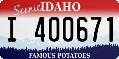 ID license plate I400671