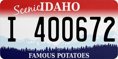 ID license plate I400672