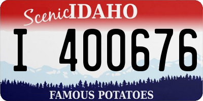 ID license plate I400676