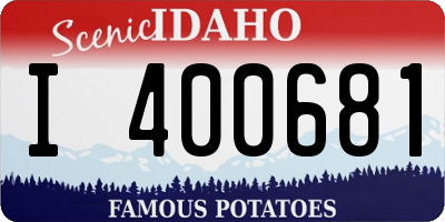 ID license plate I400681